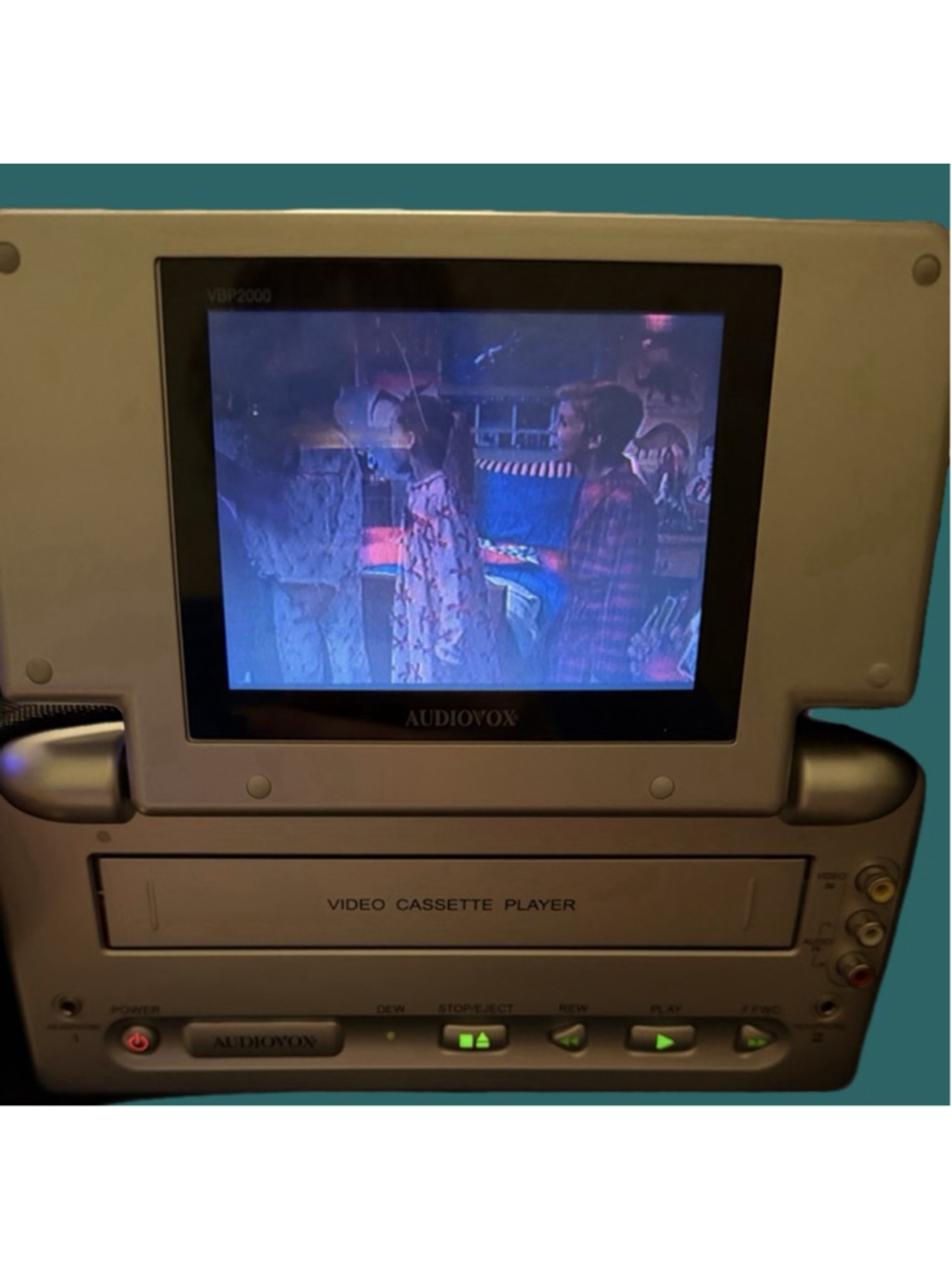 Rare Vintage Audiovox Portable VCR w/ 5” LCD VBP2000 All-in-One Great Cond WORKS